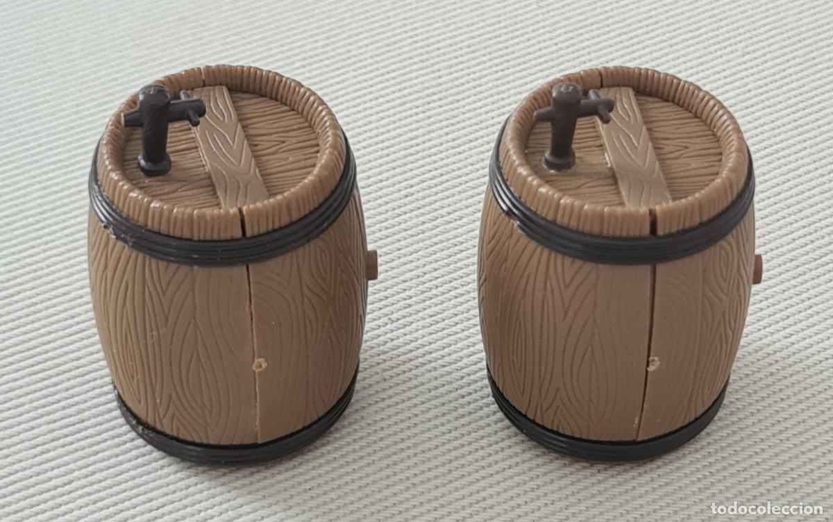 Juguetes antiguos Exin: EXIN WEST 2 BARRILES GRANDES CON GRIFO ORIGINALES (MADELMAN)