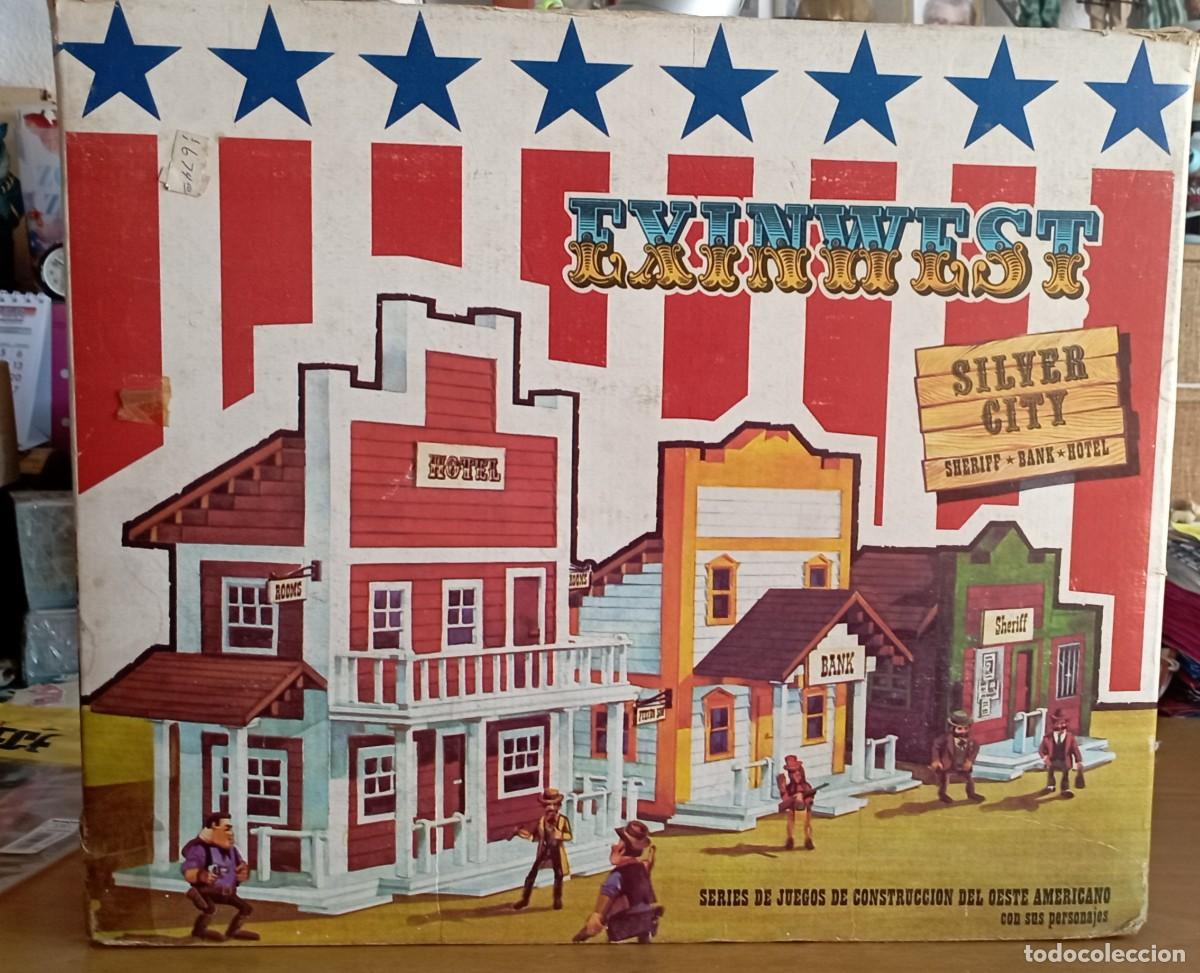 Altes Spielzeug Exin: Caja Exinwest Silver City , no est&aacute; complete le faltan muy pocas piezas.