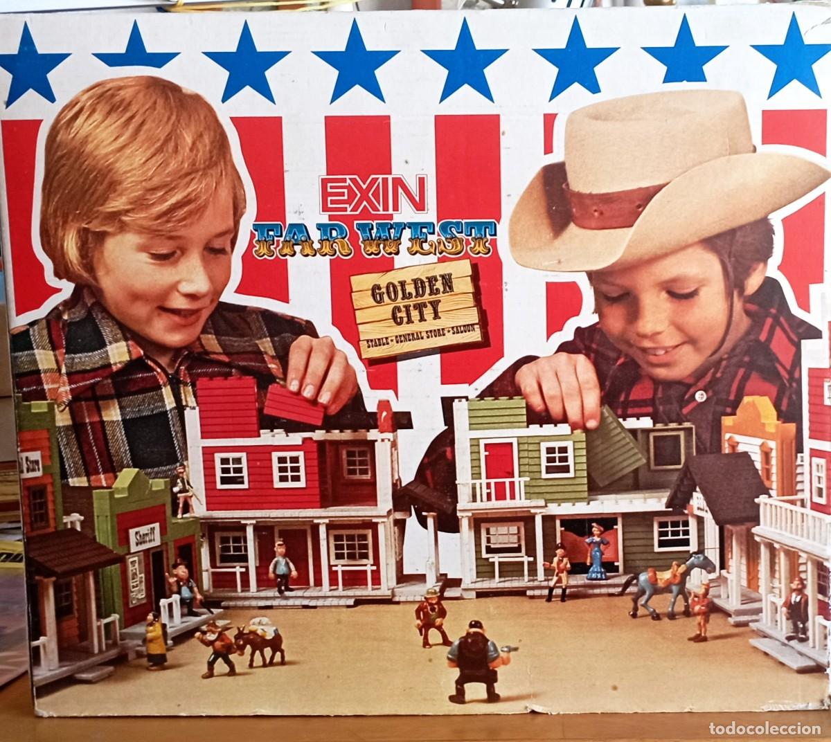 Altes Spielzeug Exin: Caja Exinwest Golden City no est&aacute; completa pero le faltan pocas piezas