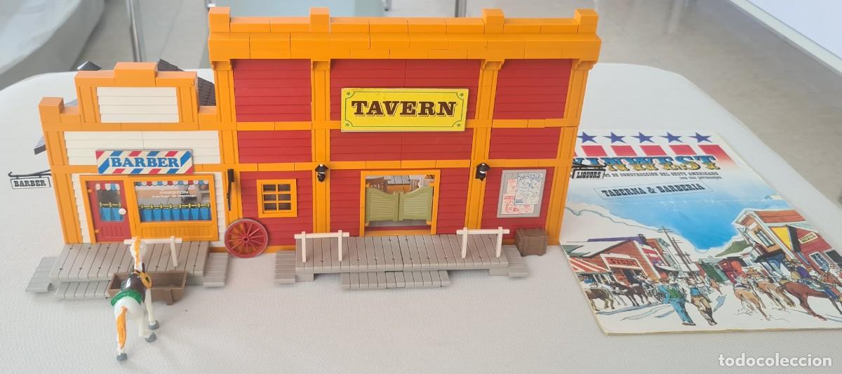 Juguetes antiguos Exin: EXIN WEST TABERNA - BARBER&Iacute;A + PERSONAJES + INSTRUCCIONES ORIGINALES