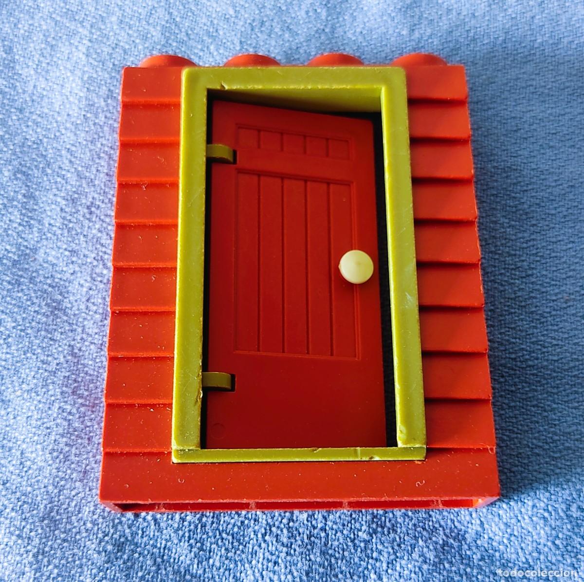 Juguetes antiguos Exin: PUERTA ROJA CON POMO Y PARED EXIN WEST EXINWEST ORIGINAL A&Ntilde;OS 70 COMPATIBLE CON EXIN CASTILLOS