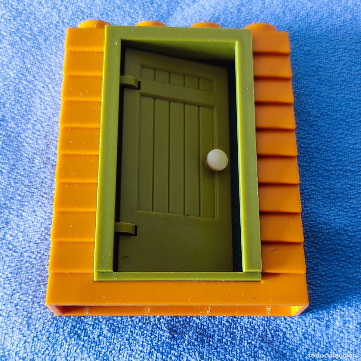 Juguetes antiguos Exin: PUERTA VERDE CON POMO Y PARED EXIN WEST EXINWEST ORIGINAL A&Ntilde;OS 70 COMPATIBLE CON EXIN CASTILLOS