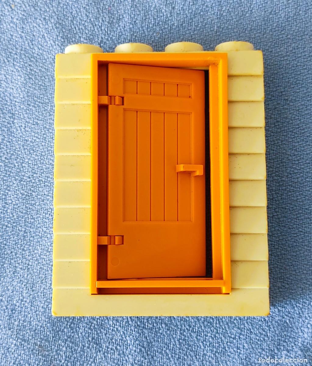 Juguetes antiguos Exin: PUERTA NARANJA Y PARED EXIN WEST EXINWEST ORIGINAL A&Ntilde;OS 70 COMPATIBLE CON EXIN CASTILLOS