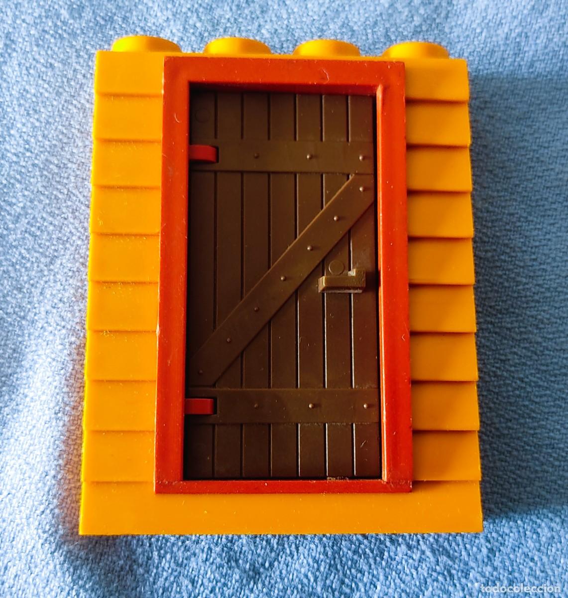 Juguetes antiguos Exin: PUERTA MARRON Y PARED EXIN WEST EXINWEST ORIGINAL A&Ntilde;OS 70 COMPATIBLE CON EXIN CASTILLOS