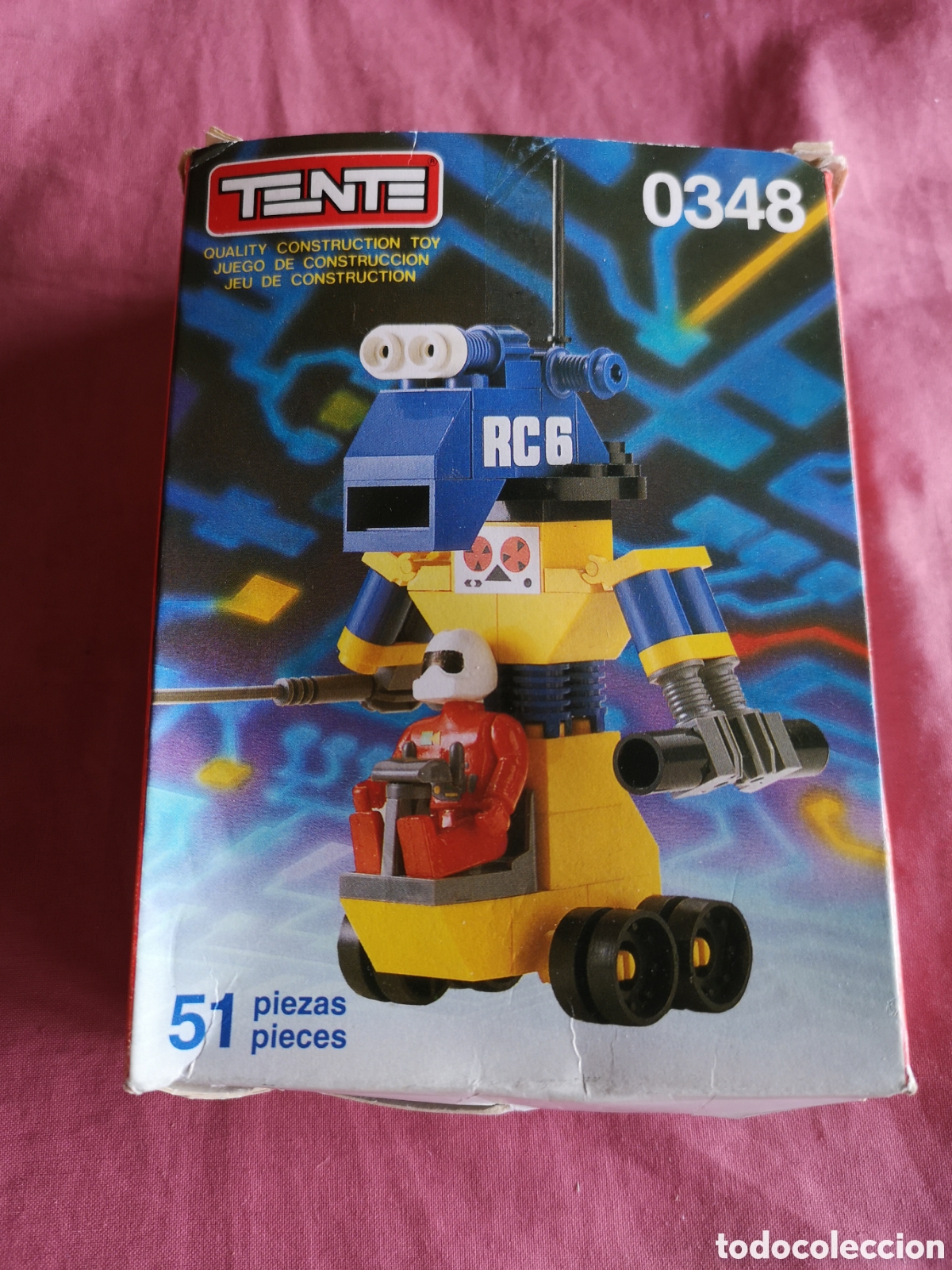 Juguetes antiguos Exin: TENTE 0348.De 51 piezas. SIN USAR. CON INSTRUCCIONES Y UN CAT&Aacute;LOGO. FALTAN 5 PIEZAS. Exin a&ntilde;os 80.
