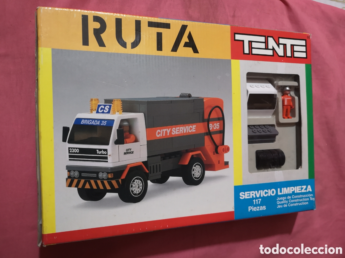 Juguetes antiguos Exin: TENTE RUTA SERVICIO LIMPIEZA 0503.DE 117 Piezas.SIN USAR. CON INSTRUCCIONES Y CAT&Aacute;LOGO.HAY135 PIEZAS