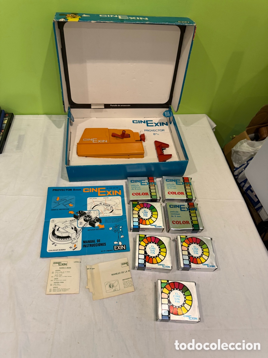 Juguetes antiguos Exin: CINEXIN EXIN WALT DISNEY PROYECTOR 8 MM CON CAJA ORIGINAL + 7 PEL&Iacute;CULAS Y MANUAL