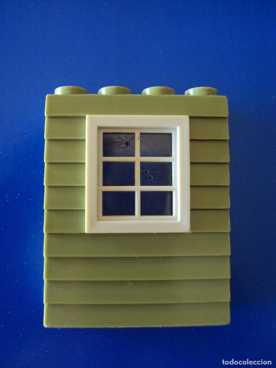 Giocattoli antichi Exin: EXIN FAR WEST SALOON REF 2040 PIEZA PARED VERDE CON VENTANA Y CRISTAL CON AGUJEROS DE BALA