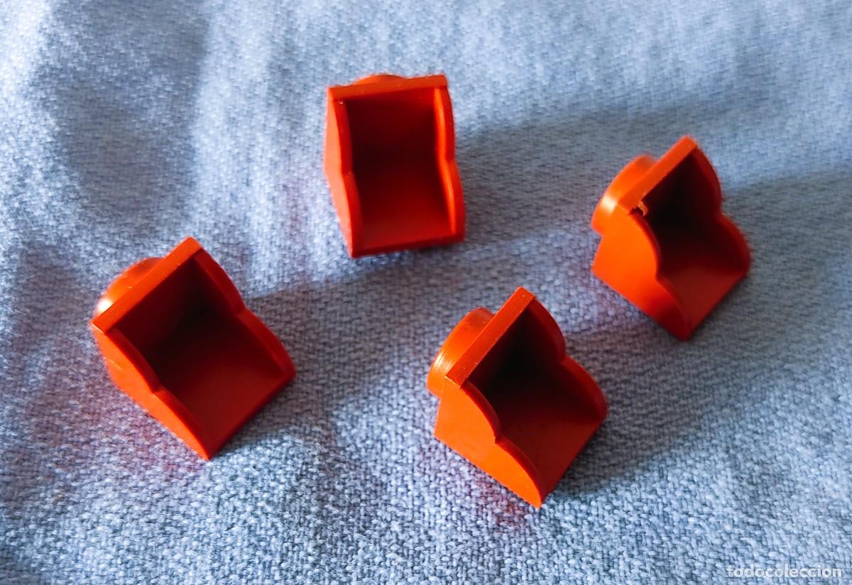 Exin Old Toys: 4 PIEZAS ROJAS CORNISA REMATE EXIN WEST EXINWEST ORIGINAL A&Ntilde;OS 70 COMPATIBLE CON EXIN CASTILLOS