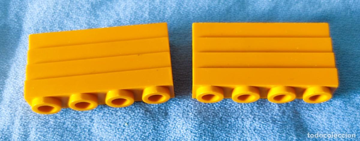 Juguetes antiguos Exin: 2 PIEZAS MEDIAS PAREDES NARANJAS EXIN WEST EXINWEST ORIGINAL A&Ntilde;OS 70 COMPATIBLE CON EXIN CASTILLOS