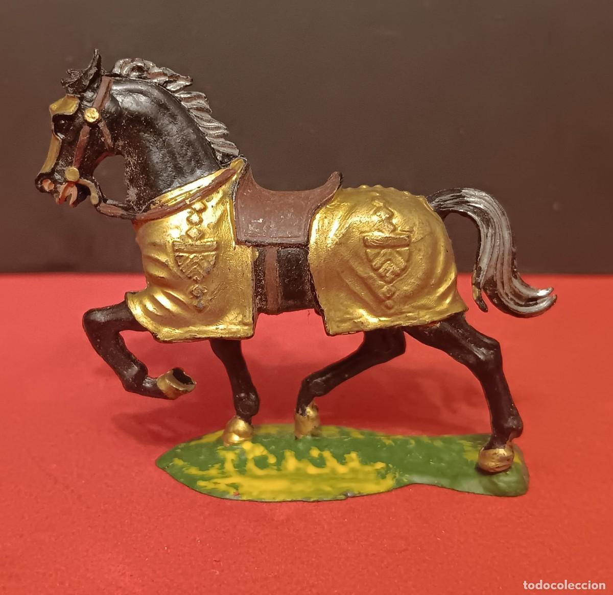 Juguetes antiguos Exin: FIGURA CABALLO SOLDADO MEDIEVAL SERIE HISTOREX ELASTOLIN EXIN CASTILLOS