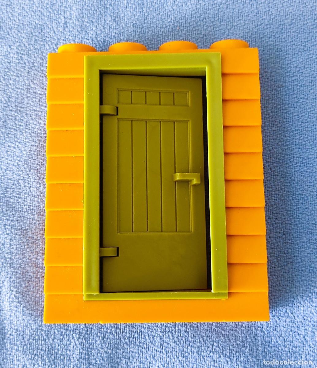 Juguetes antiguos Exin: PUERTA VERDE CON PARED EXIN WEST EXINWEST ORIGINAL A&Ntilde;OS 70 COMPATIBLE CON EXIN CASTILLOS