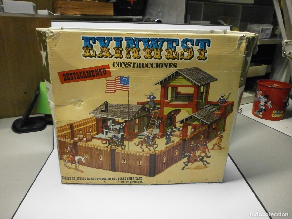Giocattoli antichi Exin: exin west exinwest destacamento incompleto caja con muchas piezas