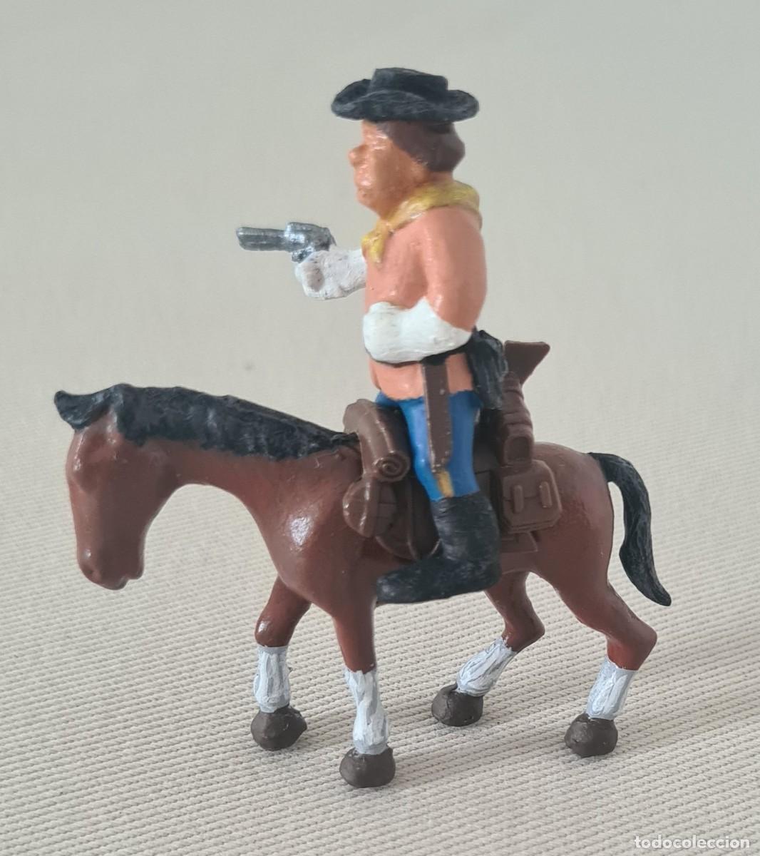 Juguetes antiguos Exin: EXIN WEST EXPLORADOR DEL EJERCITO A CABALLO PINTADO Y TRANSFORMADO - Foto 5