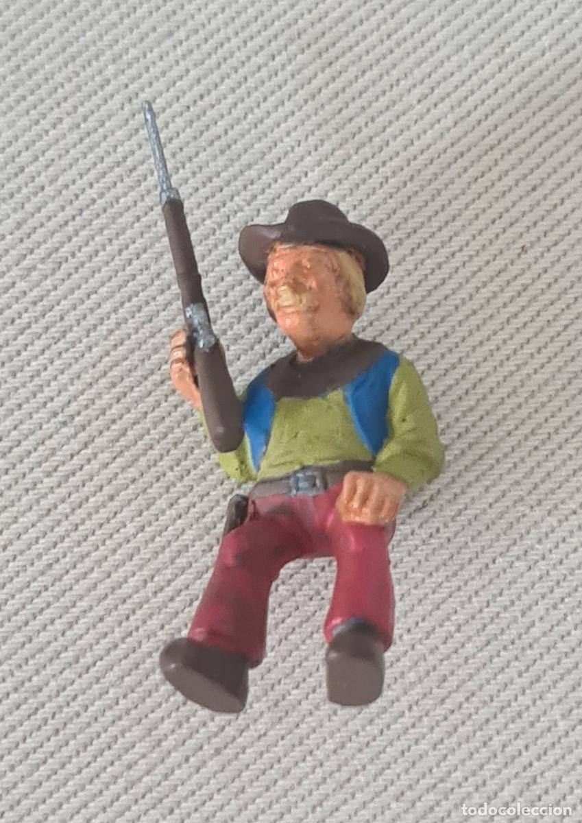 Juguetes antiguos Exin: EXIN WEST CONDUCTOR DE CARRETAS PINTADO Y TRANSFORMADO