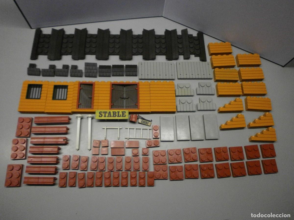 Juguetes antiguos Exin: 2 gran lote de piezas exinwest exin west stable todo original