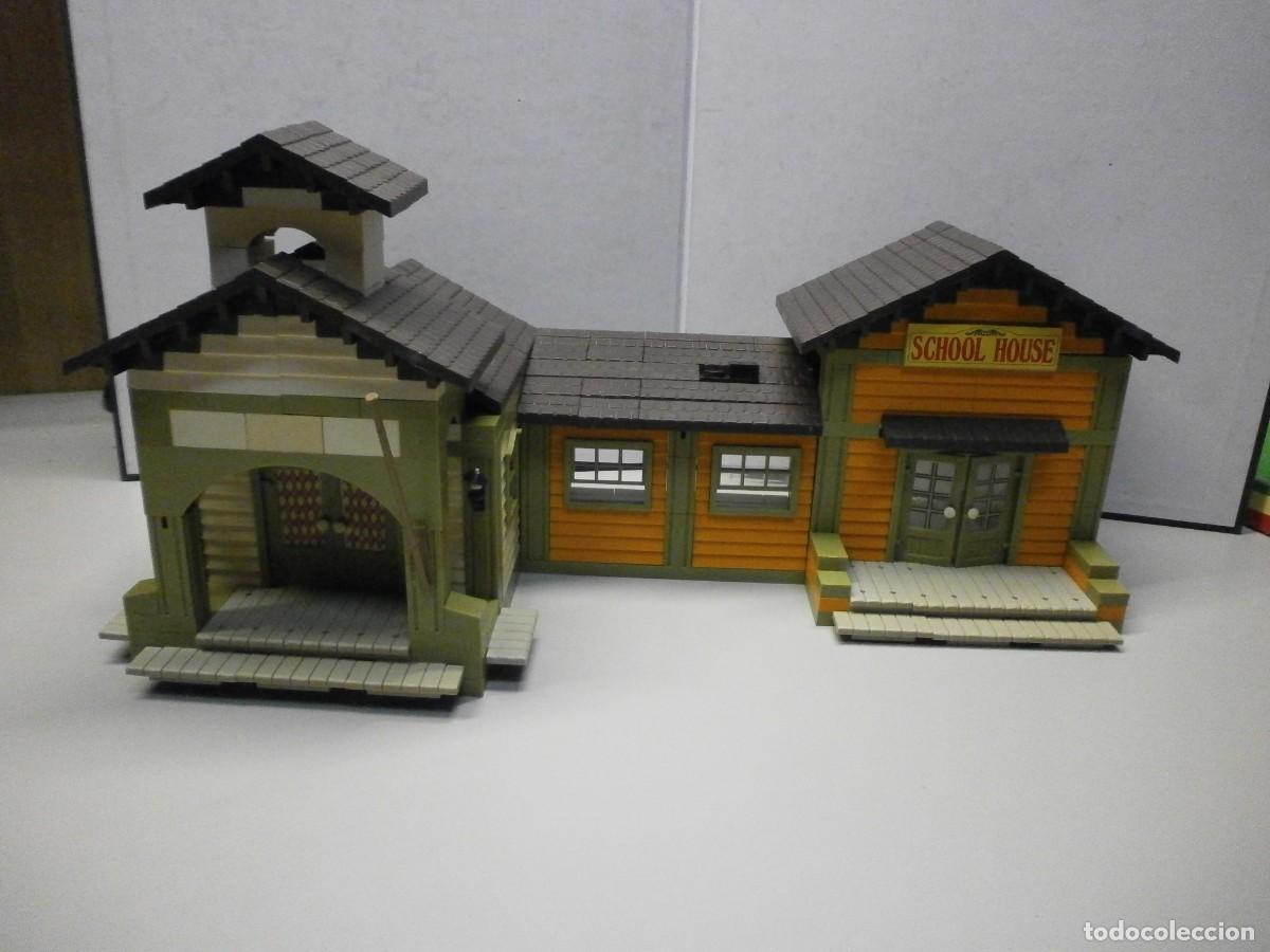 Juguetes antiguos Exin: exinwest exin west escuela y capilla todo original