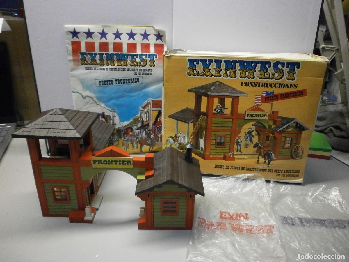 Juguetes antiguos Exin: exinwest exin west puesto fronterizo en su caja todo original