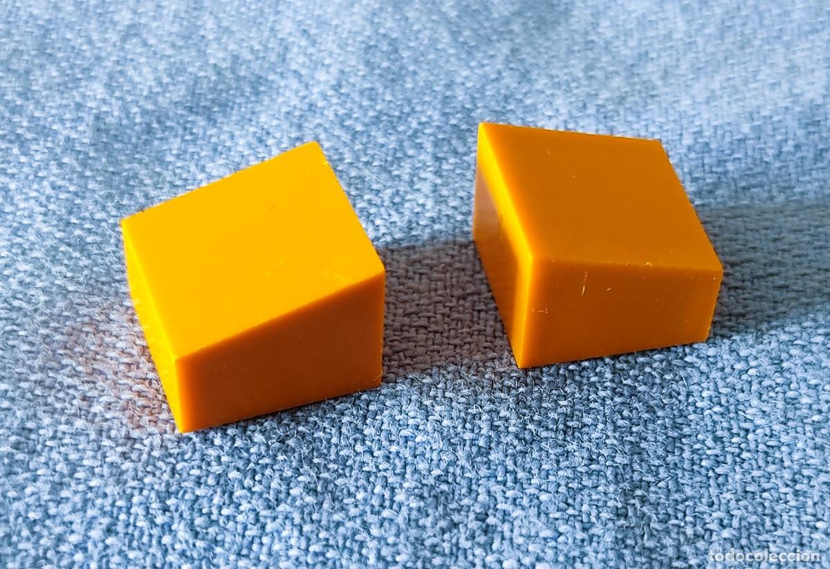 Juguetes antiguos Exin: LOTE DE 2 TERMINALES INCLINADAS NARANJAS DE EXIN WEST EXINWEST ORIGINALES