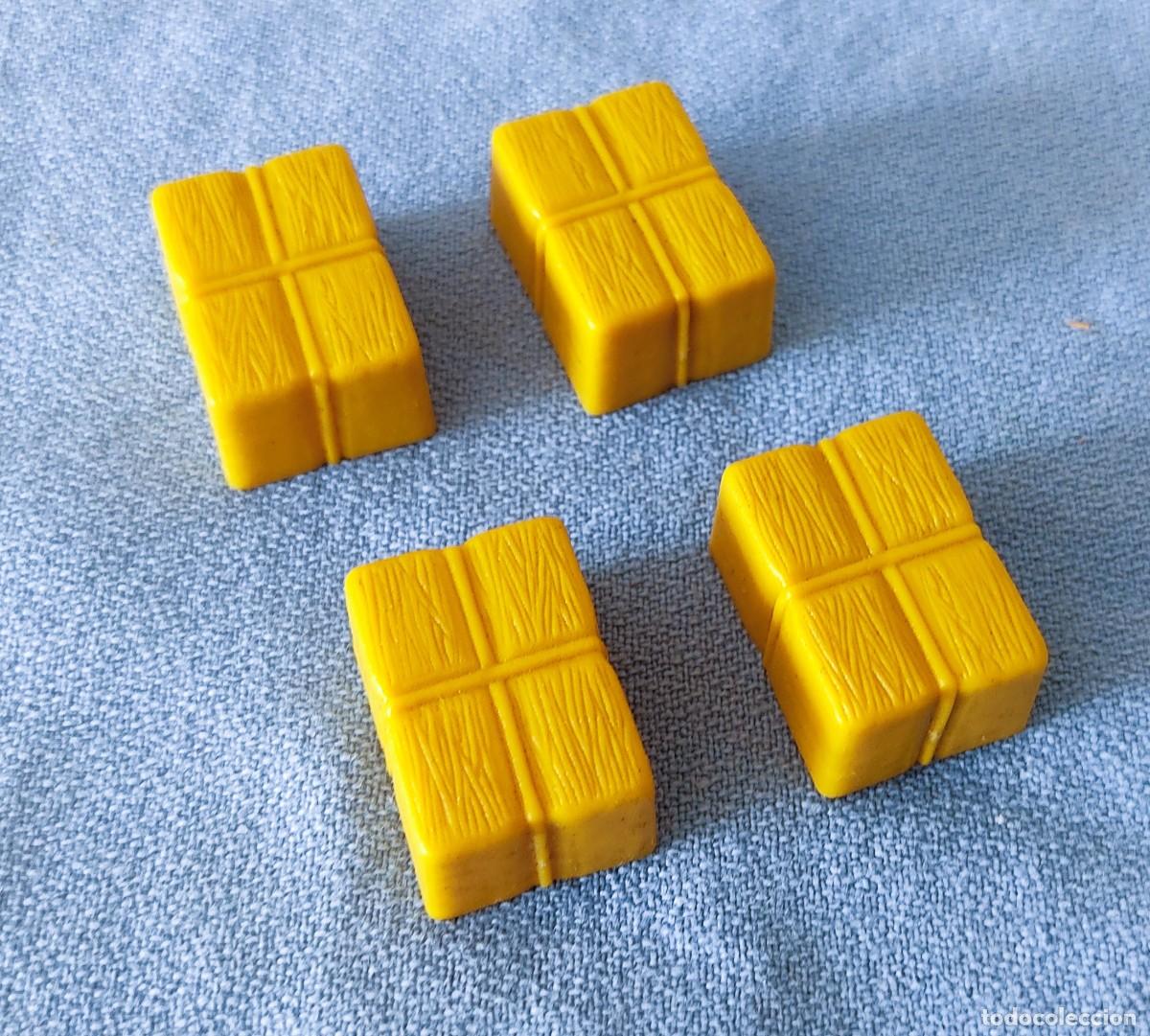 Juguetes antiguos Exin: 4 BALAS DE PAJA O HENO EXIN WEST EXINWEST ORIGINAL A&Ntilde;OS 70 COMPATIBLE CON EXIN CASTILLOS LOTE 2