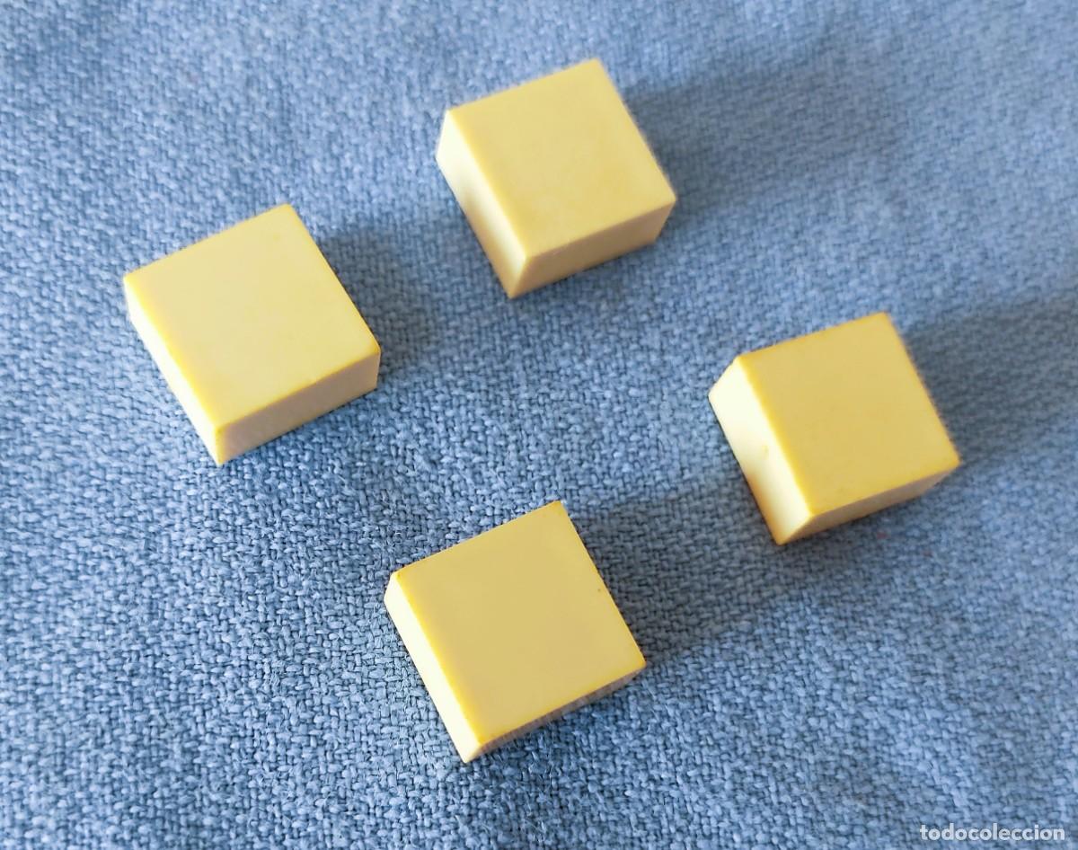 Juguetes antiguos Exin: 4 PIEZAS BLANCAS LISAS DE 1 PUNTO EXIN WEST EXINWEST ORIGINAL A&Ntilde;OS 70 COMPATIBLE CON EXIN CASTILLOS