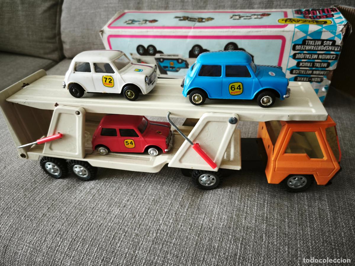 Juguetes antiguos Goz&aacute;n: Juguetes Gozan. Serie Coloso, portacoches con tres minis 1000. con su caja