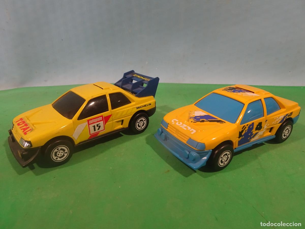 Juguetes antiguos Goz&aacute;n: GOZAN-COCHES RALLY PEUGEOT , DE 22 CENTIMETROS -NUEVOS