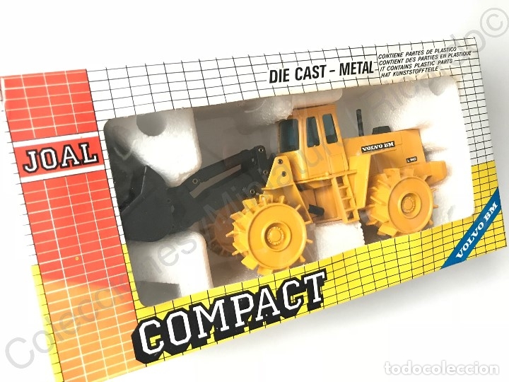 Juguetes antiguos Joal: Pala cargadora VOLVO BM L-160 / Compactor de residuos (JOAL 241) Escala 1:50 - Nuevo, en su caja.