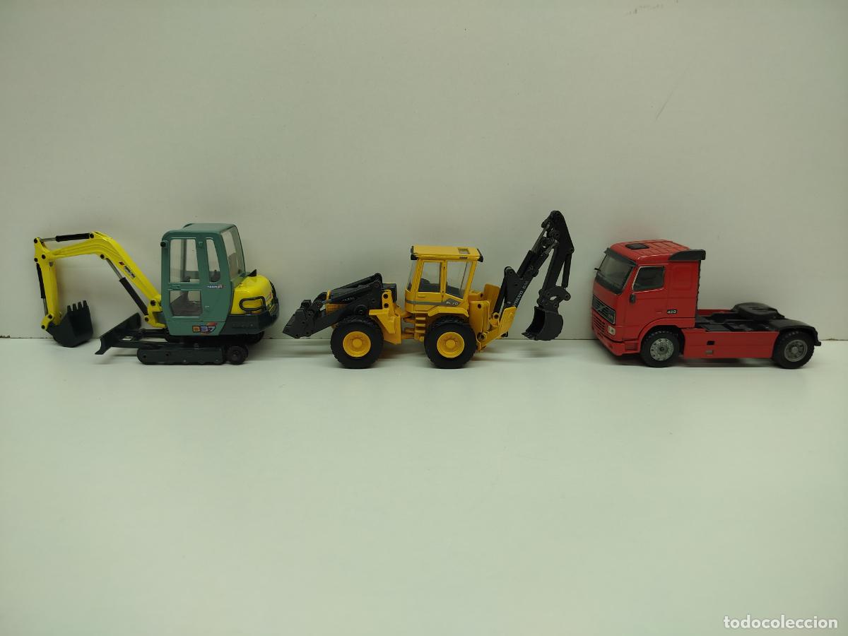 Juguetes antiguos Joal: LOTE DE TRES MINIATURAS DE MAQUINARIA DE CONSTRUCCION DE LA MARCA JOAL -