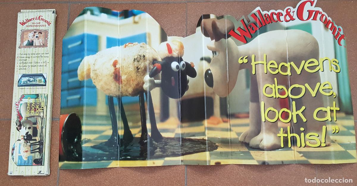 Juguetes antiguos Joal: SCREEN SHADES IN-CAR WALLACE & GROMIT 126 X 58 CM. NUEVO, PARASOL PARA COCHE, A&Ntilde;OS 90