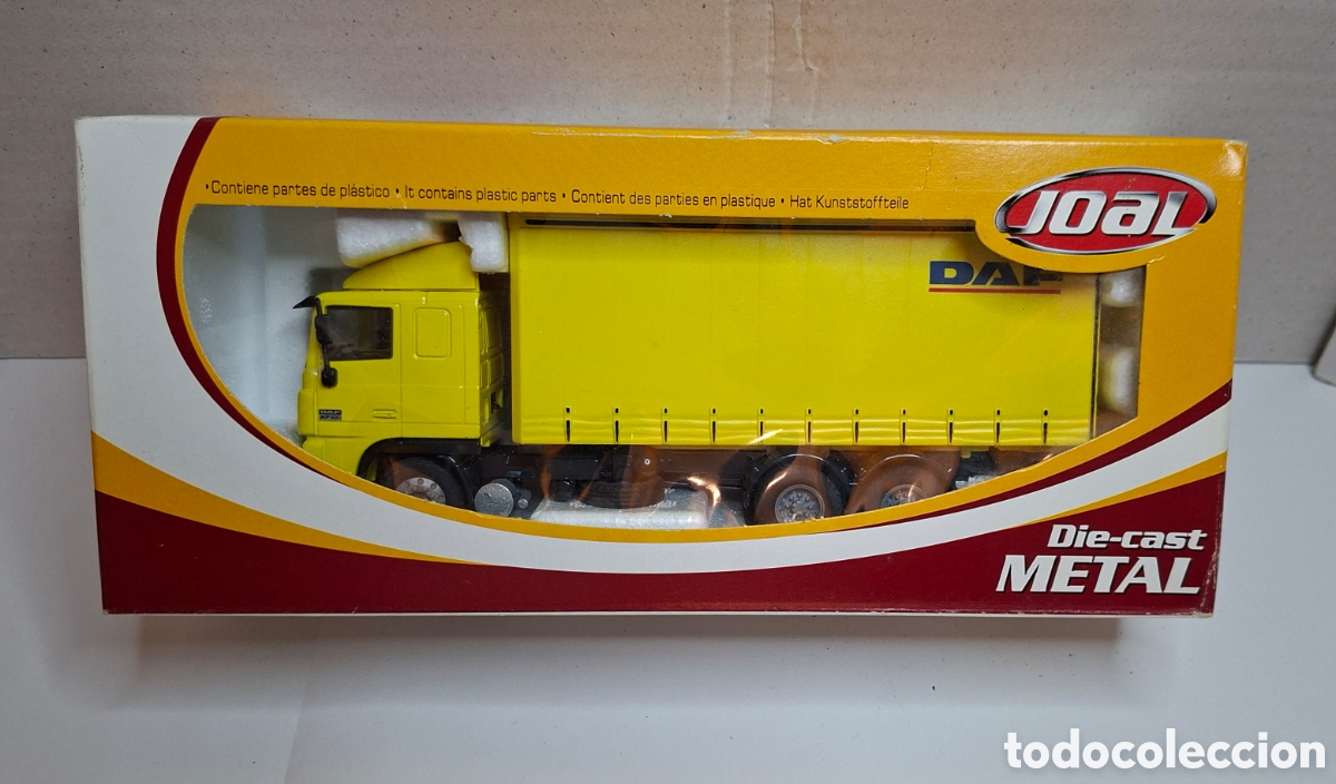 Juguetes antiguos Joal: JOAL DAF XF. CABINA BAJA CON TAUTLINER CORTO. NUEVO EN CAJA. REF 357. ESCALA 1:50. SIN ESTRENAR.