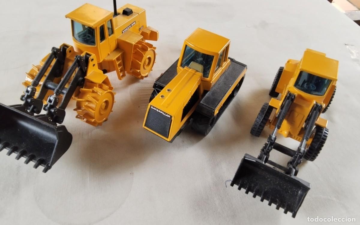 Juguetes antiguos Joal: TRES VEHICULOS JOAL , EXCAVADORA VOLVO ,ARRASTRADORA EXCAVADORA RUEDA GOMA , VER DESCRIPCION