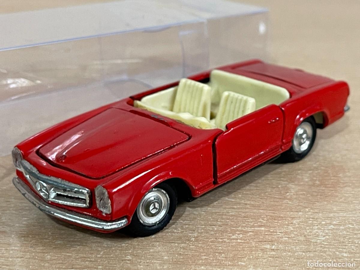 Juguetes antiguos Joal: 85- Miniaturas Joal antiguo coche MERCEDES-BENZ 230 SL rojo 1:43 Made in Spain die-cast a&ntilde;os 70