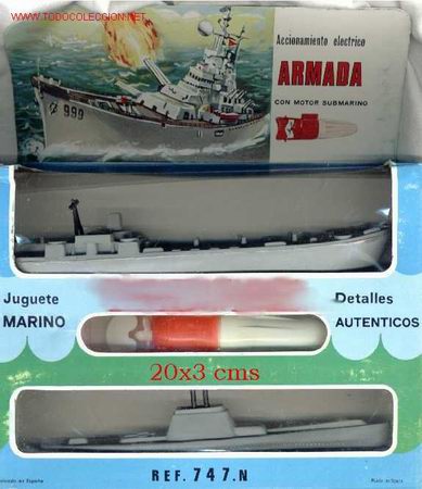 Brinquedos antigos e Jogos de cole&ccedil;&atilde;o: BARCO y SUBMARINO con 1 MOTOR A&Ntilde;OS 70 de la casa Jemsa*