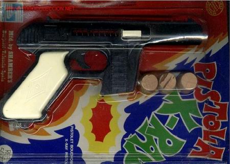 Jouets Anciens et Jeux de collection: PISTOLA X-RAY PL&Aacute;STICO LANZA CORCHOS *NUEVA* A&Ntilde;OS 70 DE LA CASA SHAMBER'S Shambers*