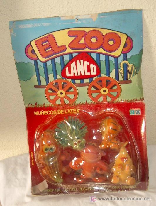 Juguetes antiguos y juegos de colecci&oacute;n: ZOO DE LANCO,MU&Ntilde;ECOS DE L&Aacute;TEX,BLISTER ORIGINAL,A&Ntilde;OS 60,A ESTRENAR