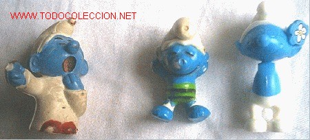 Juguetes antiguos y Juegos de colecci&oacute;n: TRES PITUFOS