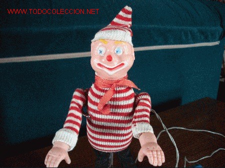 Juguetes antiguos y juegos de colecci&oacute;n: MU&Ntilde;ECO PAYASO a Pilas A&ntilde;os 70.