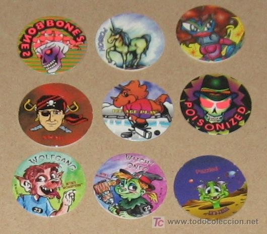 Brinquedos antigos e Jogos de cole&ccedil;&atilde;o: lote variado de tazos caps pogs australianos y americanos VPA