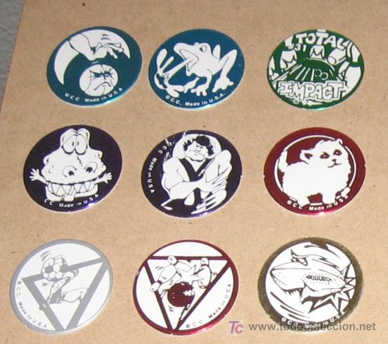 Brinquedos antigos e Jogos de cole&ccedil;&atilde;o: lote variado de tazos caps pogs australianos y americanos VPA