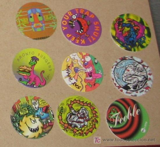 Brinquedos antigos e Jogos de cole&ccedil;&atilde;o: lote variado de tazos caps pogs australianos y americanos VPA