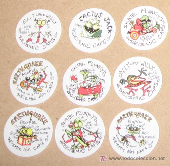 Brinquedos antigos e Jogos de cole&ccedil;&atilde;o: lote variado de tazos caps pogs australianos y americanos VPA