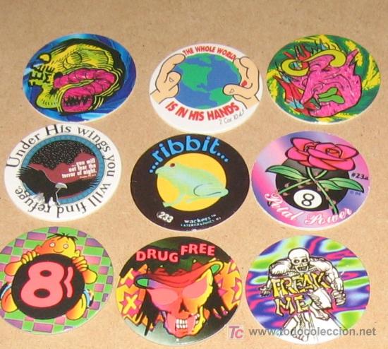 Brinquedos antigos e Jogos de cole&ccedil;&atilde;o: lote variado de tazos caps pogs australianos y americanos VPA