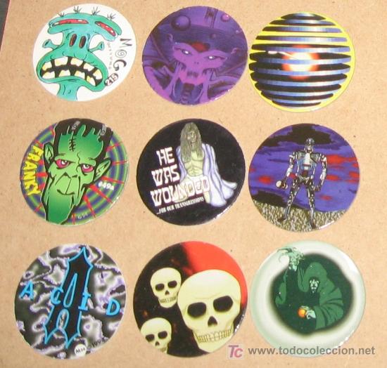 Brinquedos antigos e Jogos de cole&ccedil;&atilde;o: lote variado de tazos caps pogs australianos y americanos VPA