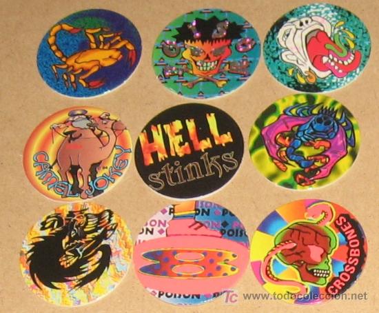 Brinquedos antigos e Jogos de cole&ccedil;&atilde;o: lote variado de tazos caps pogs australianos y americanos VPA