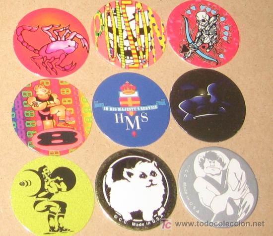 Brinquedos antigos e Jogos de cole&ccedil;&atilde;o: lote variado de tazos caps pogs australianos y americanos VPA
