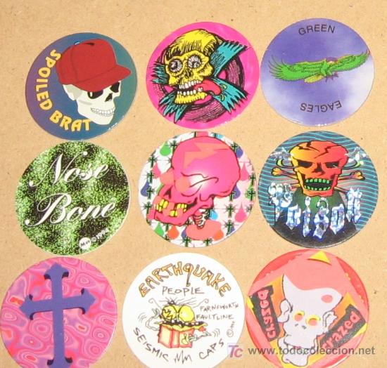 Brinquedos antigos e Jogos de cole&ccedil;&atilde;o: lote variado de tazos caps pogs australianos y americanos VPA