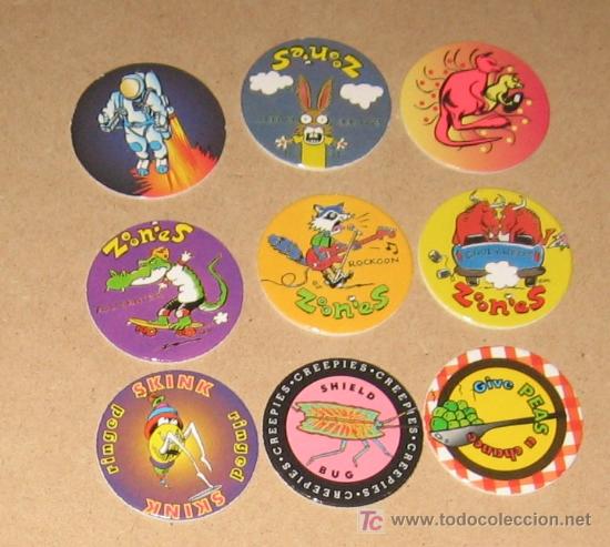 Brinquedos antigos e Jogos de cole&ccedil;&atilde;o: lote variado de tazos caps pogs australianos y americanos VPA