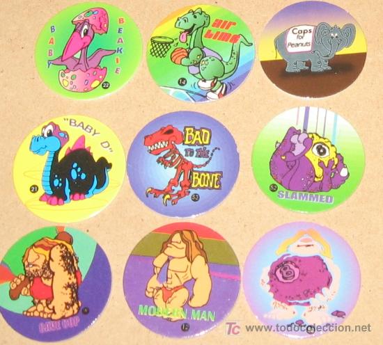 Brinquedos antigos e Jogos de cole&ccedil;&atilde;o: lote variado de tazos caps pogs australianos y americanos VPA