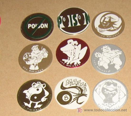 Brinquedos antigos e Jogos de cole&ccedil;&atilde;o: lote variado de tazos caps pogs australianos y americanos VPA